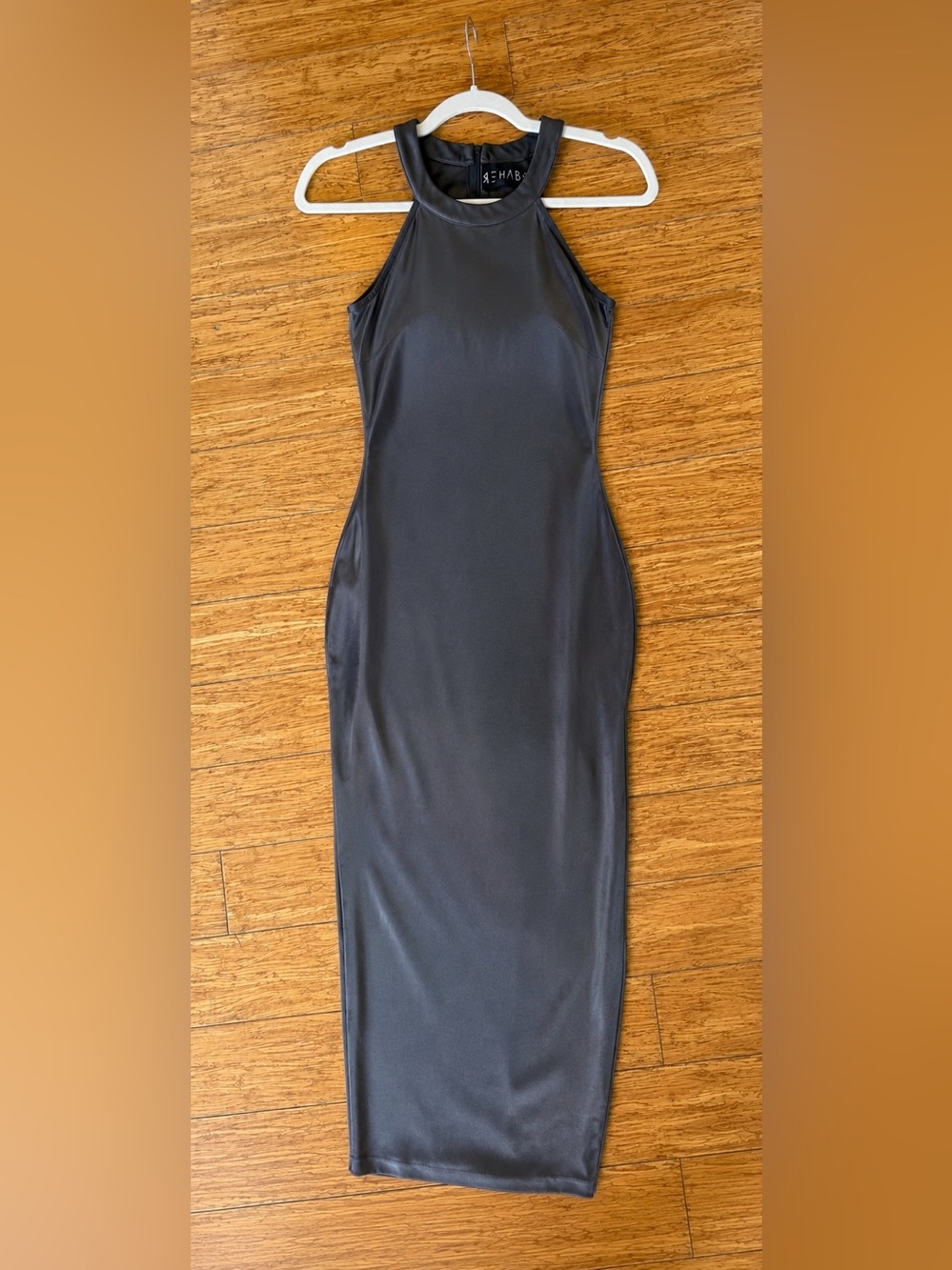 Rehab Sleek Charcoal Sleeveless MIDI Dress